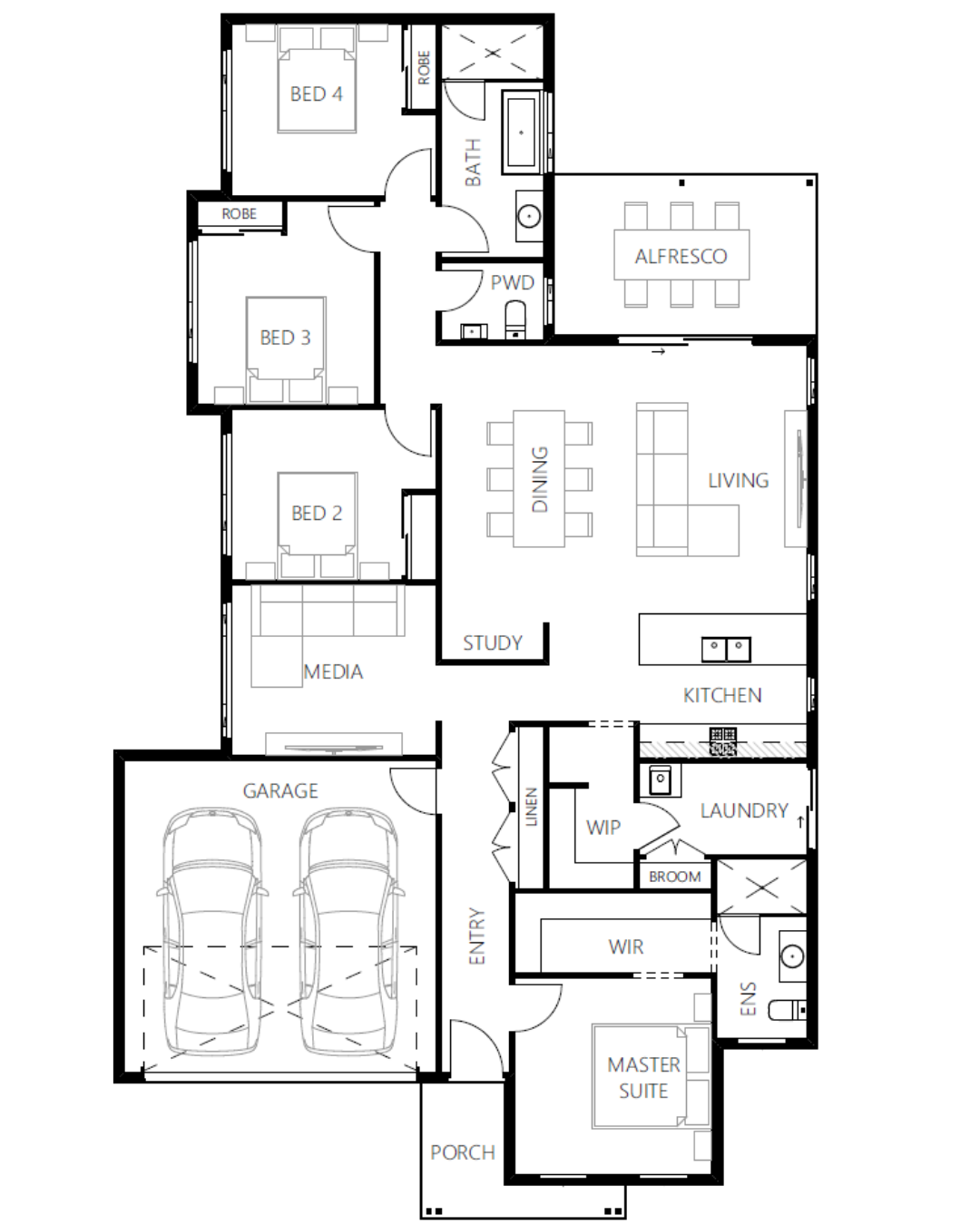 Floor plan for The Brighton 208