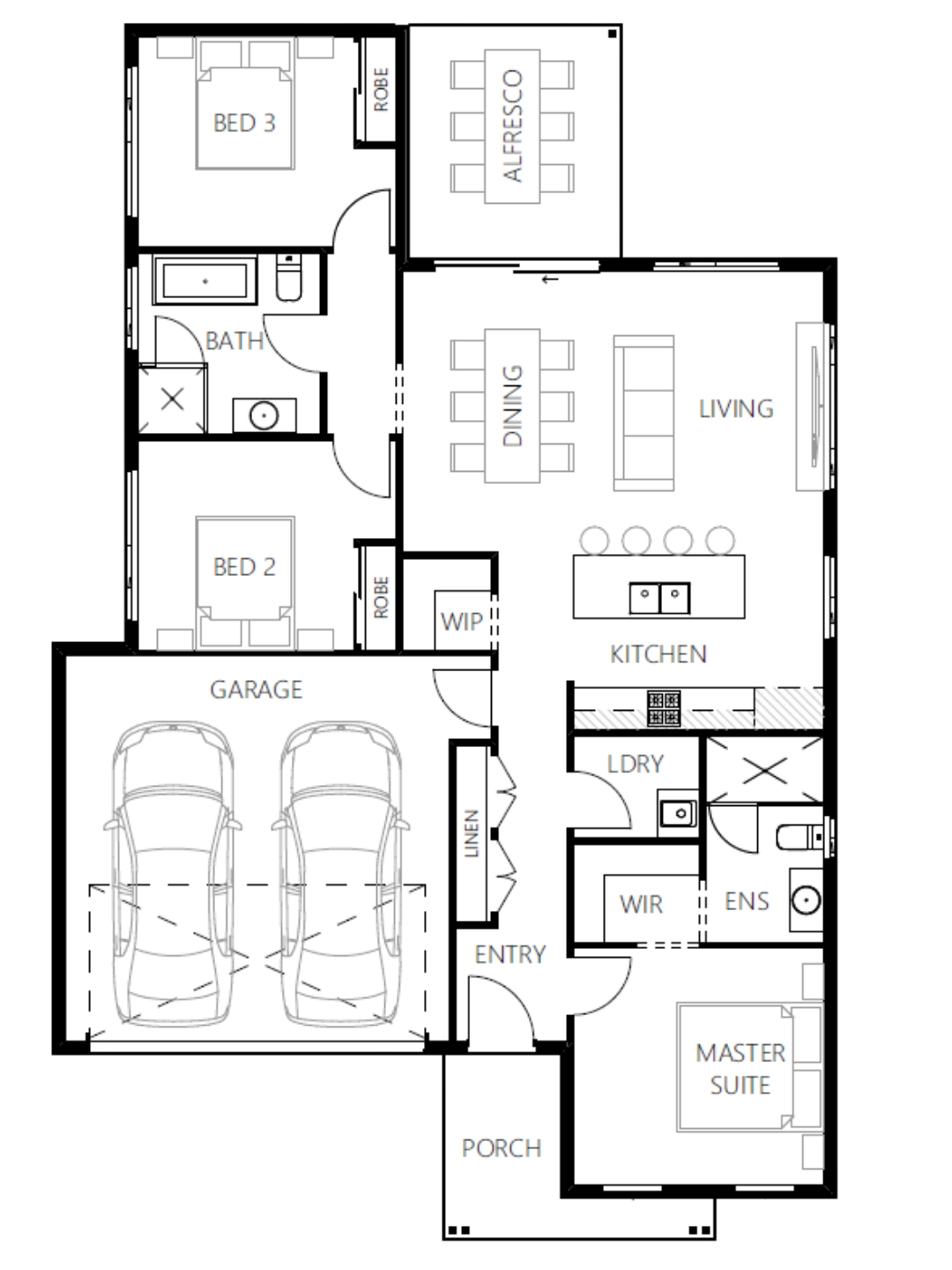 Floor plan for Hensley