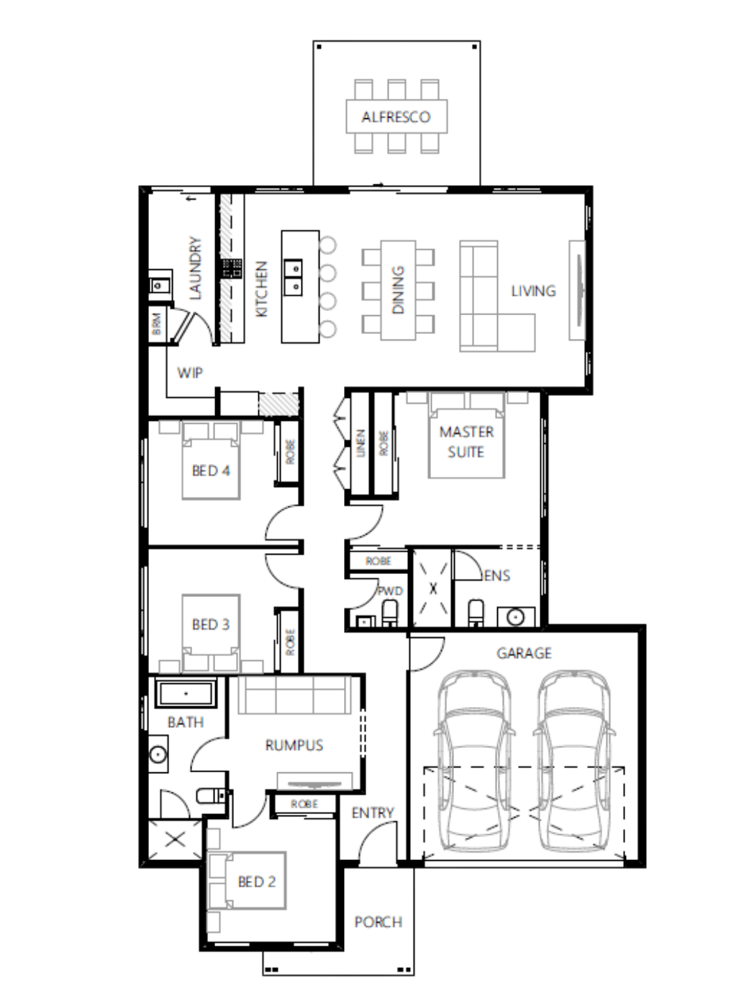 Floor plan for Kensington 206