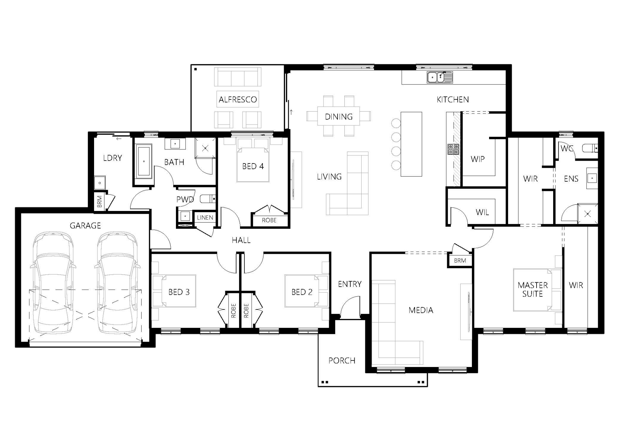Floor plan for Branxton-265