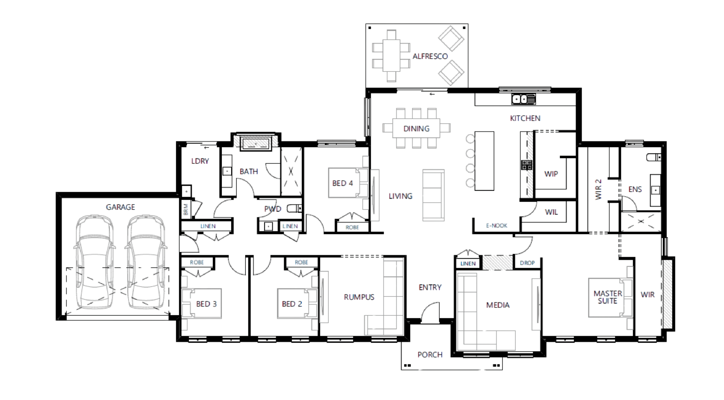 Floor plan for Branxton 297