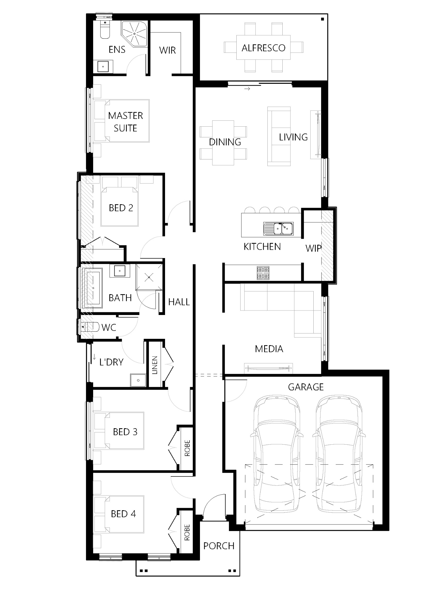 Floor plan for Finley 198