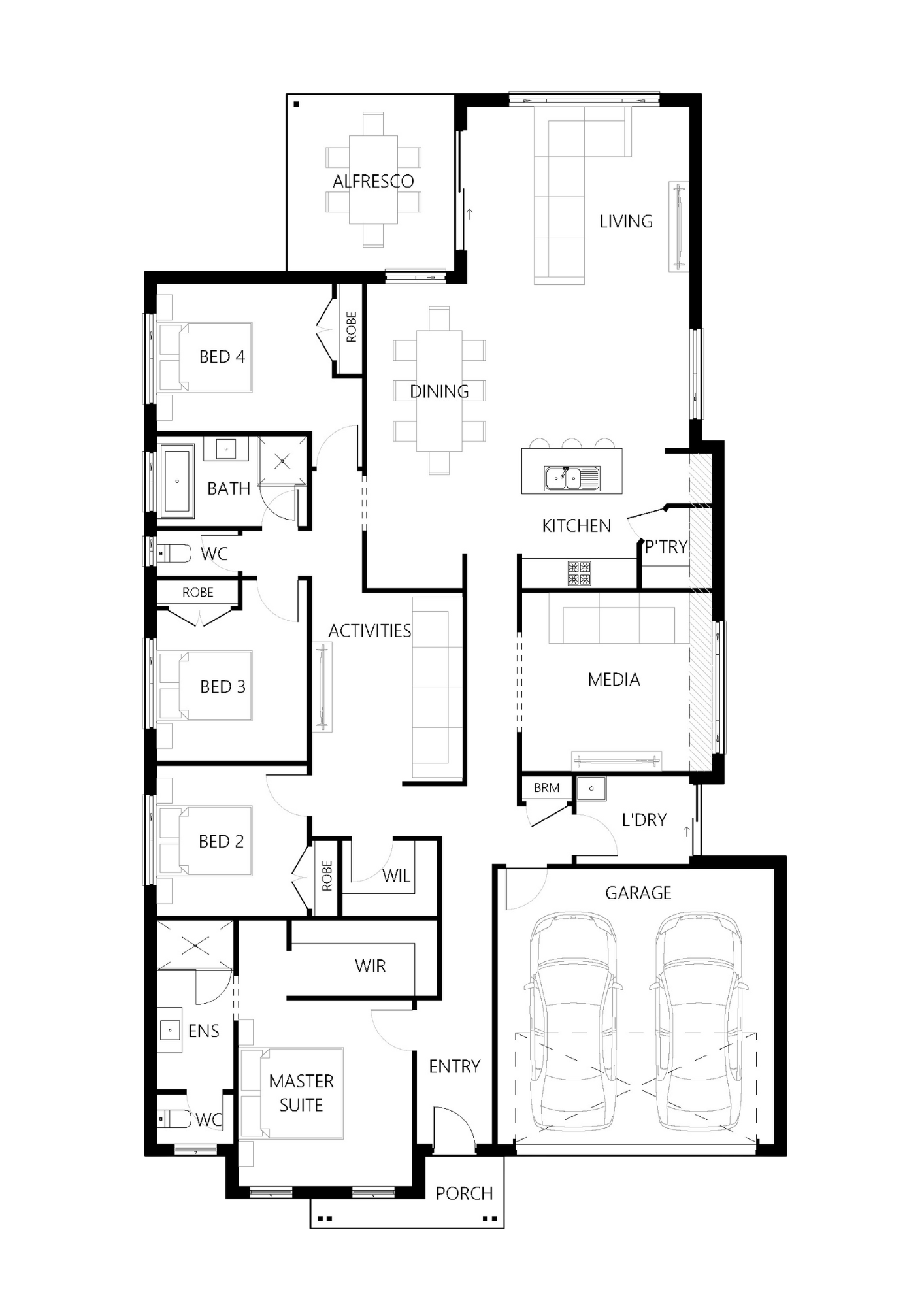 Floor plan for Lovedale 245
