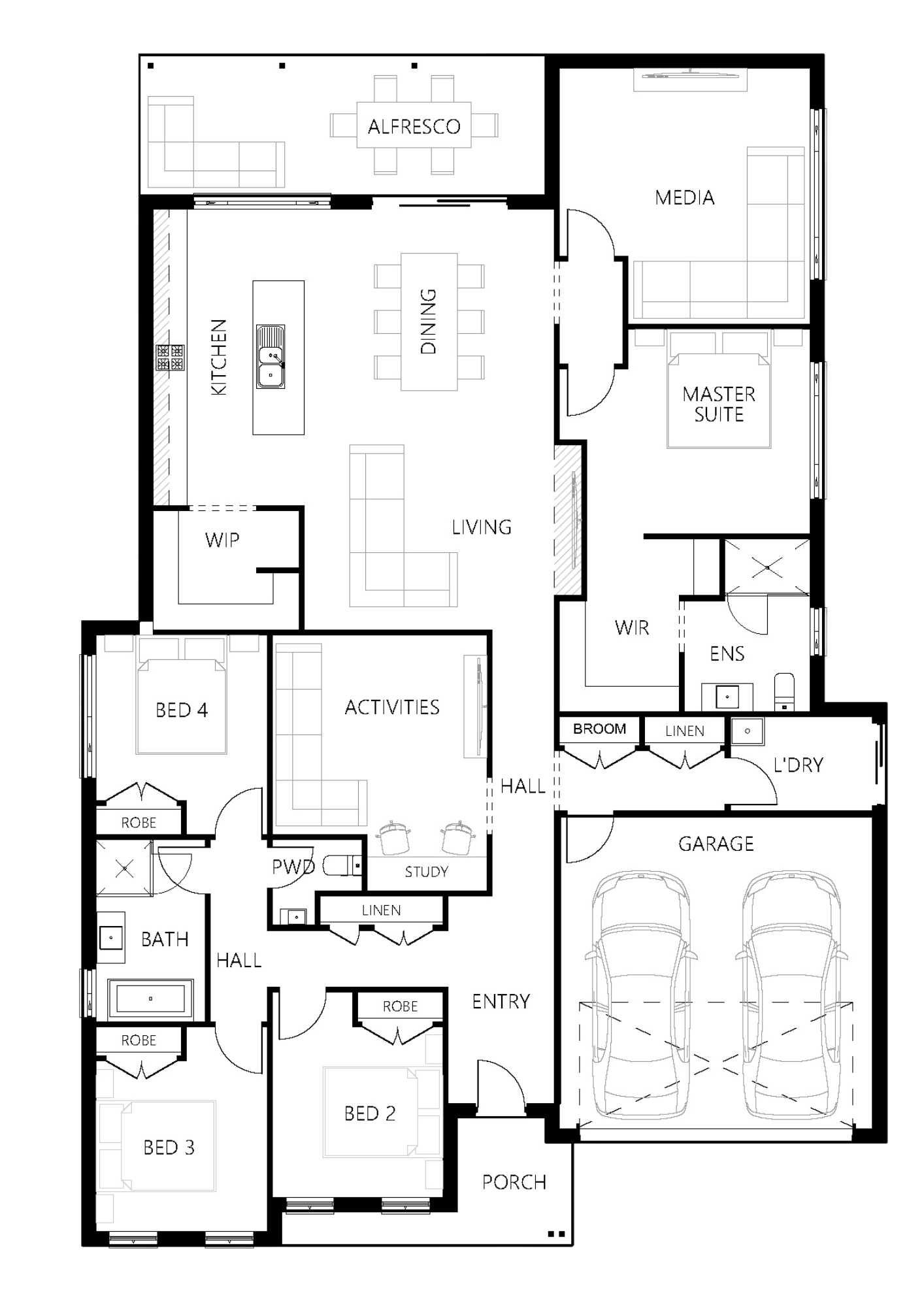 Floor plan for Rosewood 262