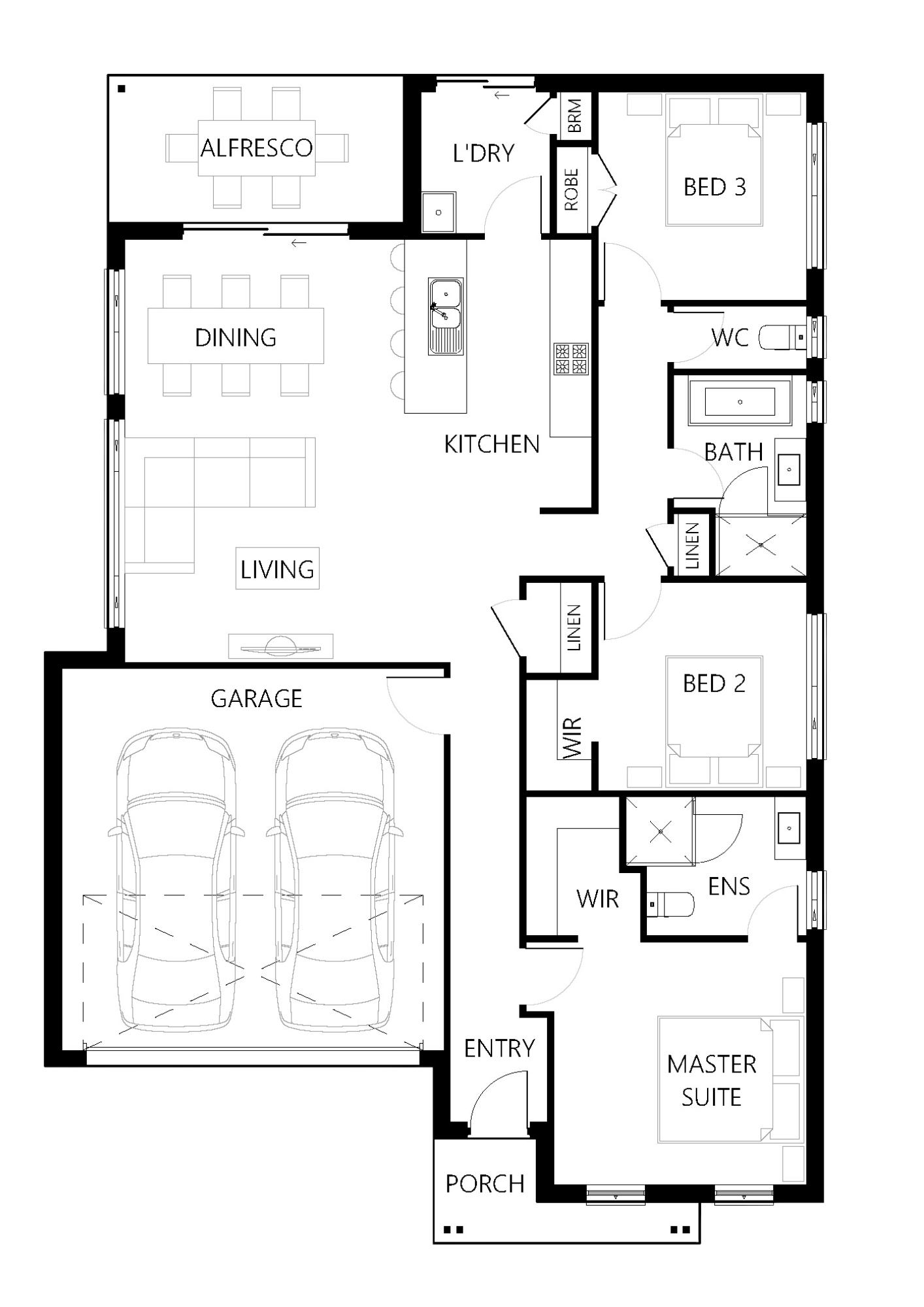 Floor plan for Vintage 165