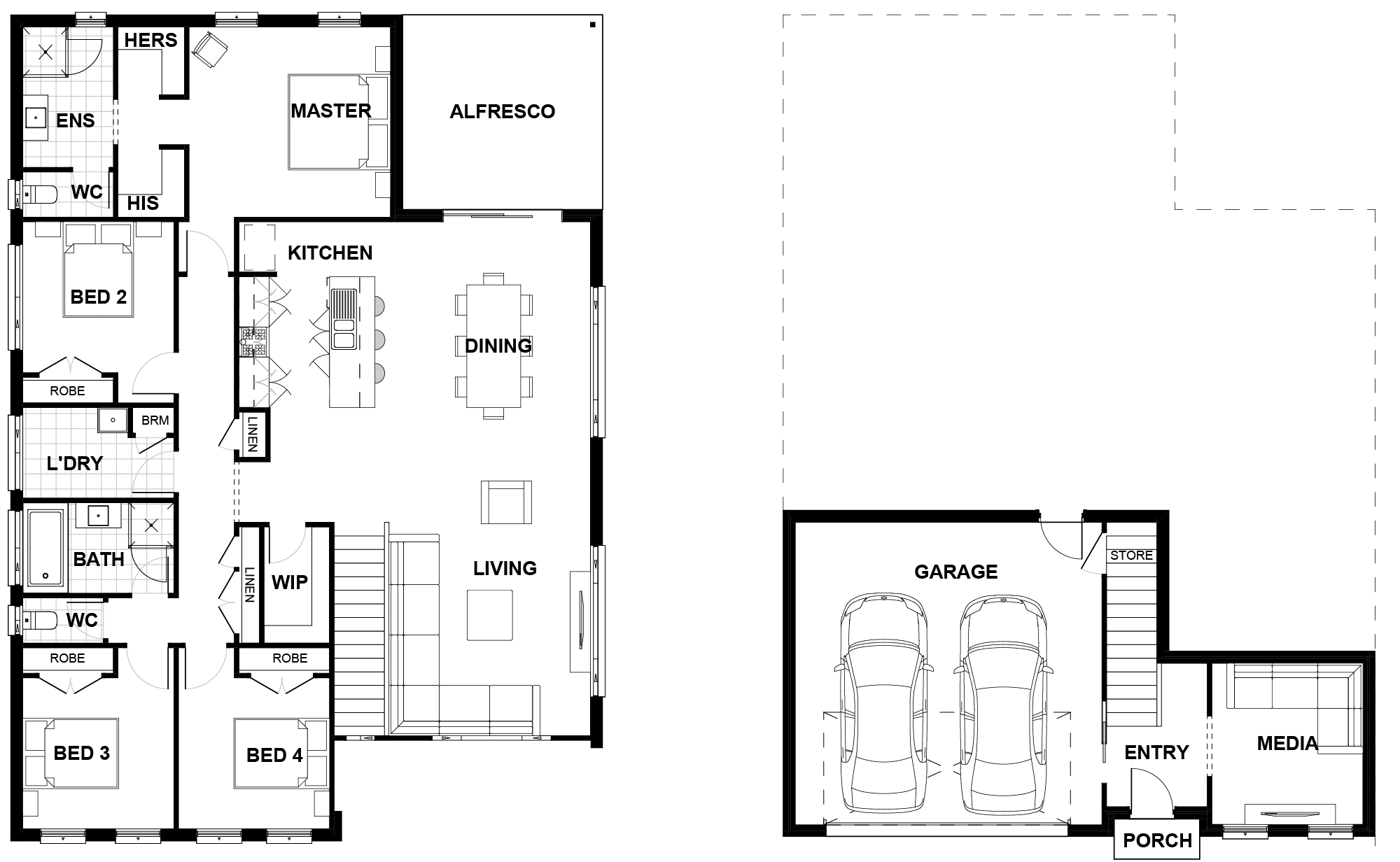 Floor plan for Johnson-248 Rear Master